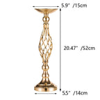 Table Candlestick Gold Iron Vase