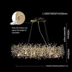 Luxury Crystal Simplicity French Atmosphere Restaurant Branch Chandelier