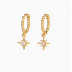 New Design Stainless Steel Cubic Zirconia Chain Hoop Earring