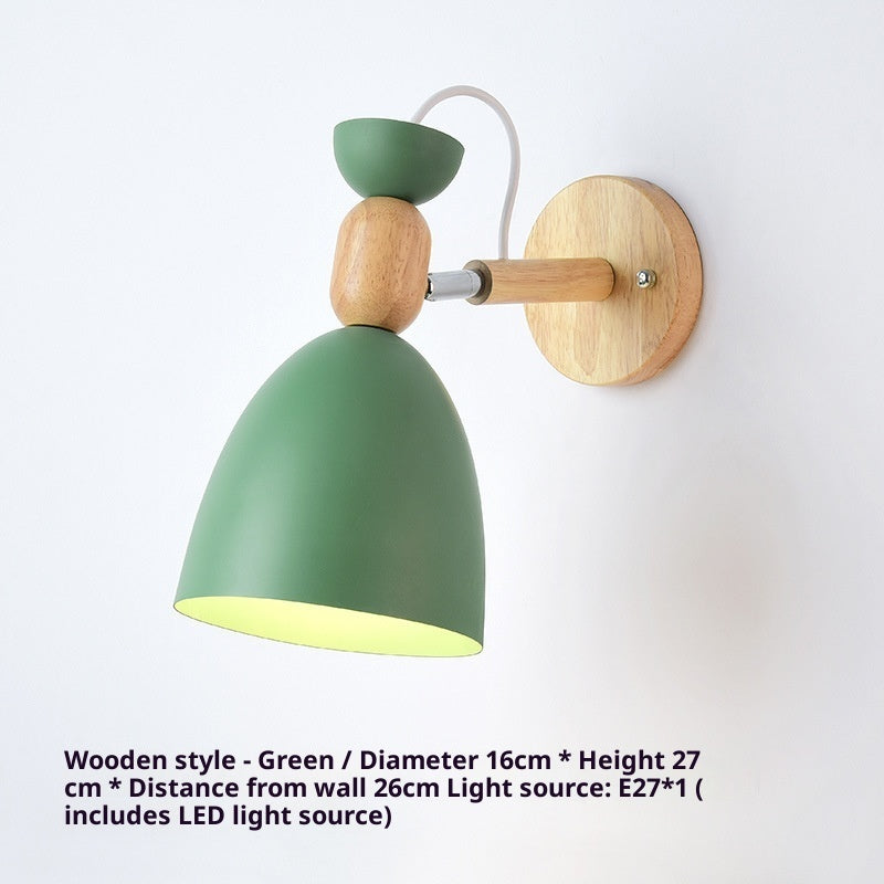 Nordic Log Color Macaron Decorative Wall Lamp