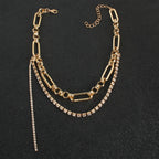 Simple Retro Double-layered Tassel Gold Necklace