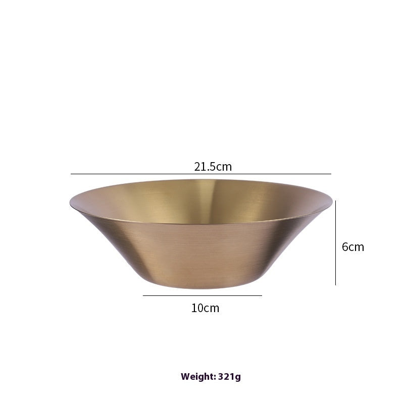 Gold Japanese 304 Stainless Steel Ramen Bowl
