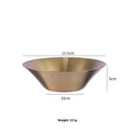 Gold Japanese 304 Stainless Steel Ramen Bowl