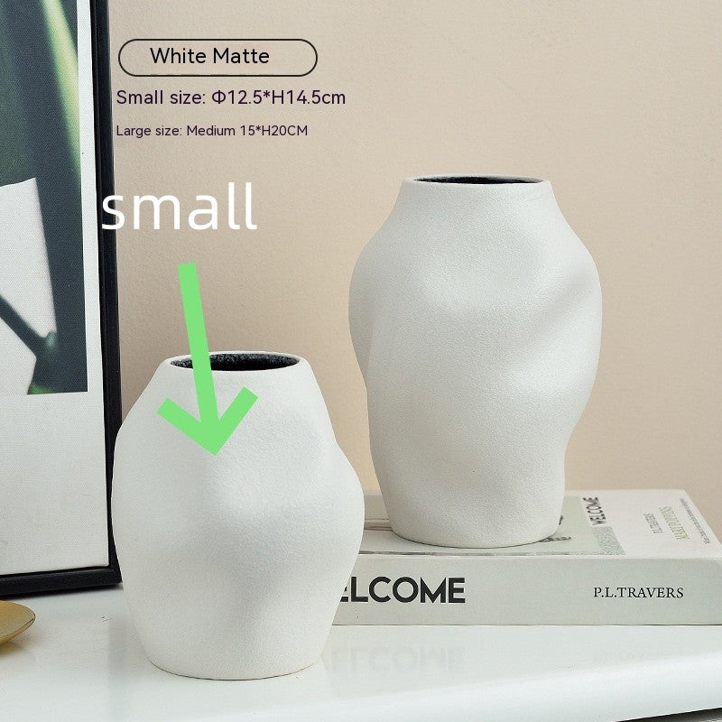 Gold Simple Ceramic Vase Home Flower Arrangement Ornaments