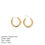 Simple Round Hoop Earring Personality
