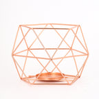 Pentagon Christmas Wrought Iron Geometric Electroplating Candle Holder