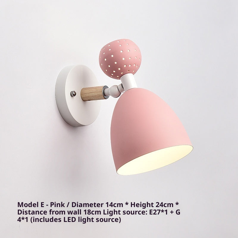 Nordic Log Color Macaron Decorative Wall Lamp