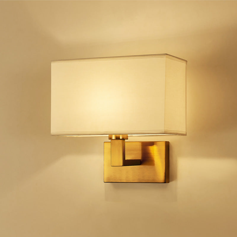 Hotel Study Chinese Creative Fabric Wall Lamp