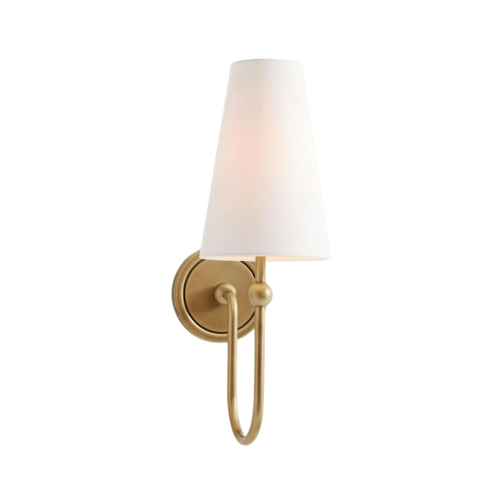French Style Bedroom Bedside Copper Linen Wall Lamp