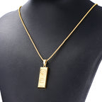 Fashion Gold Bar Pendant Necklace