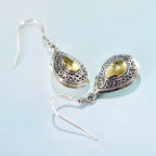 Women's Niche Wave Drop Gold Plated Earrings