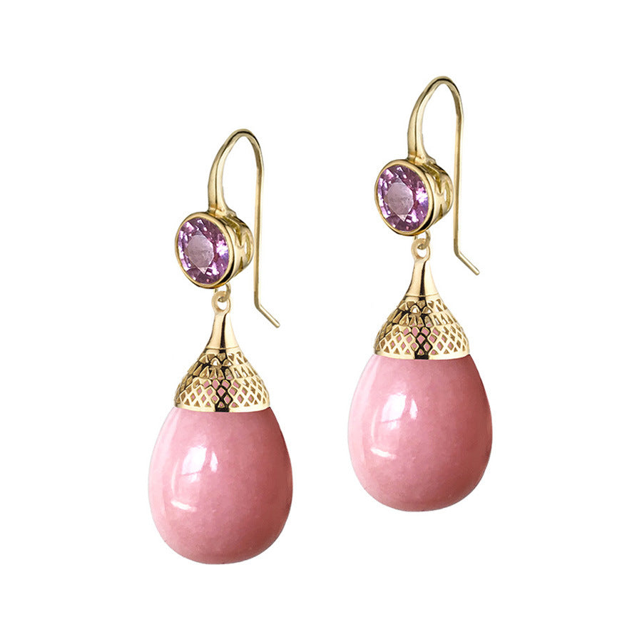 Elegant Drop-shaped Elegant Gold-plated Earrings