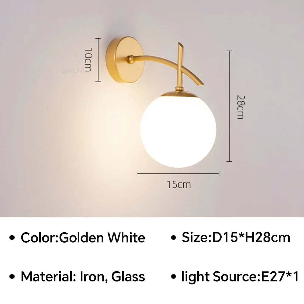 Bedroom Bedside Lamp Living Room Wall Light Bulb