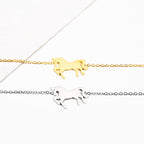 Fashion Gold Stainless Steel Unicorn Horse Charm Bracelet Dainty Silver Chain Bracelets For Women Girls Jewelry Gift