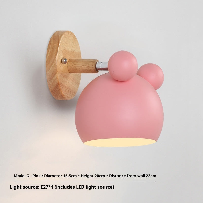 Nordic Log Color Macaron Decorative Wall Lamp