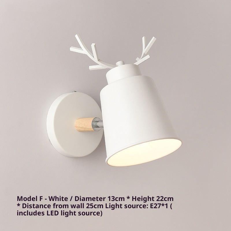 Nordic Log Color Macaron Decorative Wall Lamp