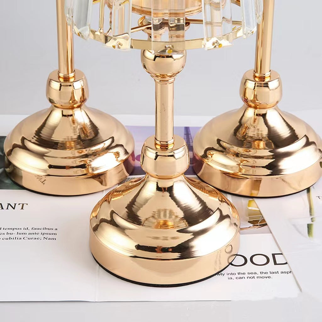 European Crystal Glass Candle Holder, Romantic Wedding, Home, Living Room, Meal