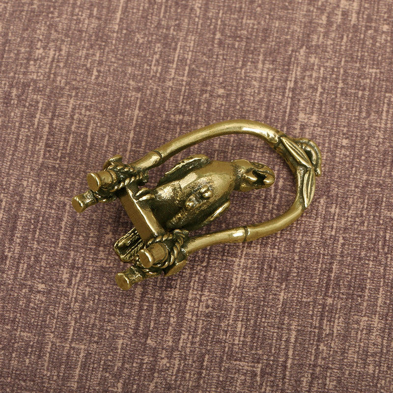 Bird Cage Parrot Pendant Starling Hand Pieces Solid Bronze Statue