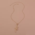 Gold Serpentine pendant necklace