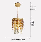 Retro Green Glacier Bedside Crystal Small Droplight