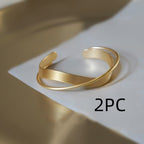 Geometric Cross Bangle Bracelet