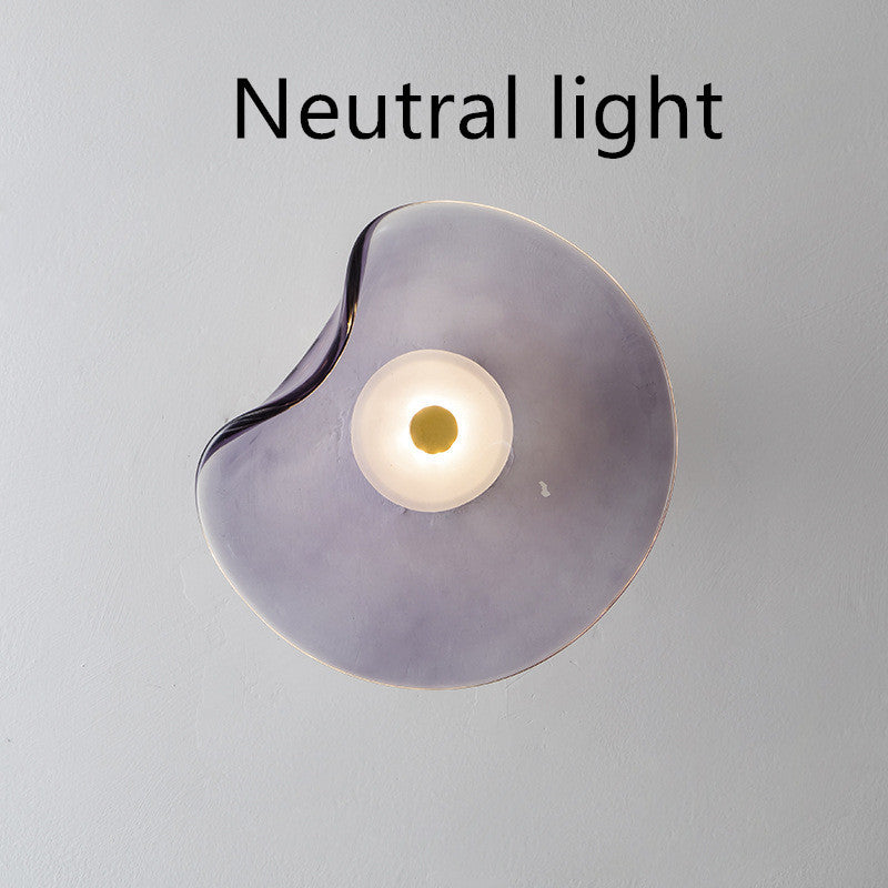 Bedroom Bedside Decoration Round Wall Lamp