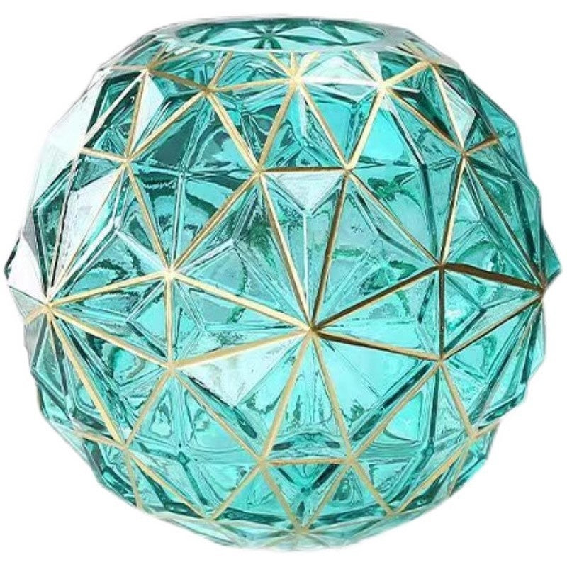 Creative Diamond Star Gold-painted Glass Vase