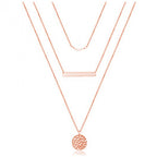 Multi Layered Metal Layered Pearl Necklace