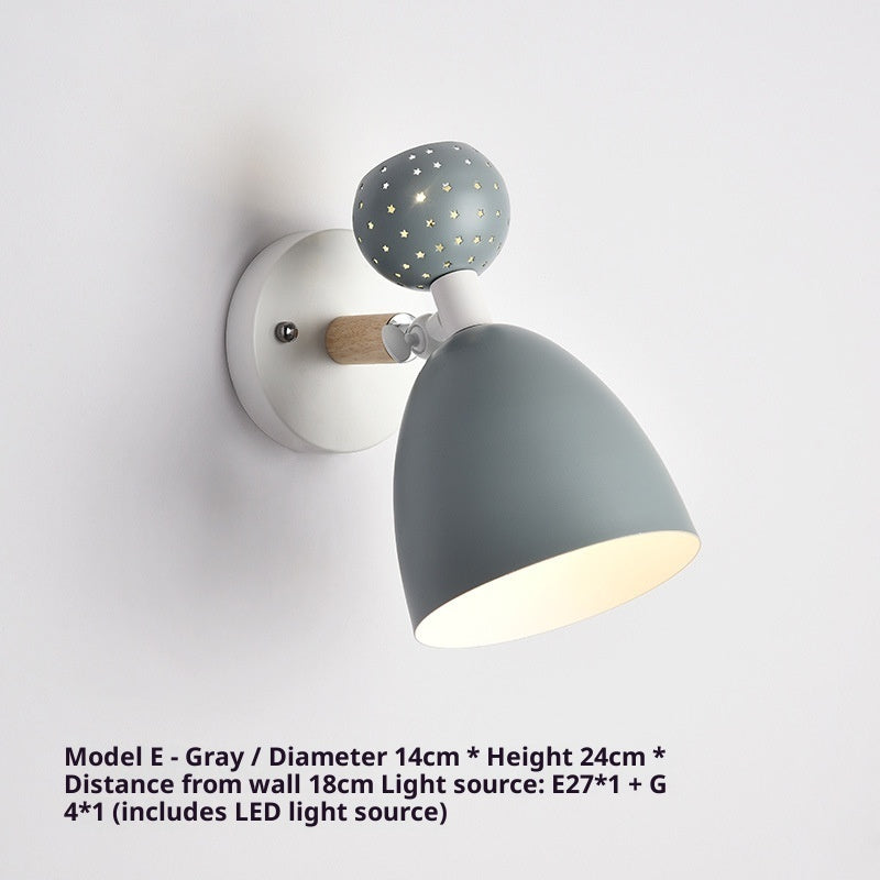 Nordic Log Color Macaron Decorative Wall Lamp