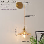 Retro Brass Bedside Lotus Wall Lamp