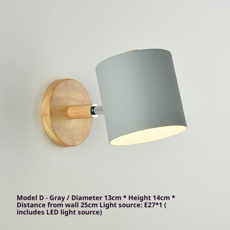 Nordic Log Color Macaron Decorative Wall Lamp