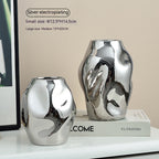 Gold Simple Ceramic Vase Home Flower Arrangement Ornaments