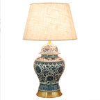 New Chinese Table Lamp Blue And White Porcelain Bedroom Bedside Lamp