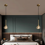 Copper Rotating Stairs Simple Modern Light Luxury Crystal Chandelier