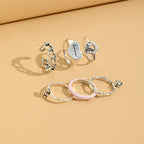 Creative Flower Chain Letter Love Ring