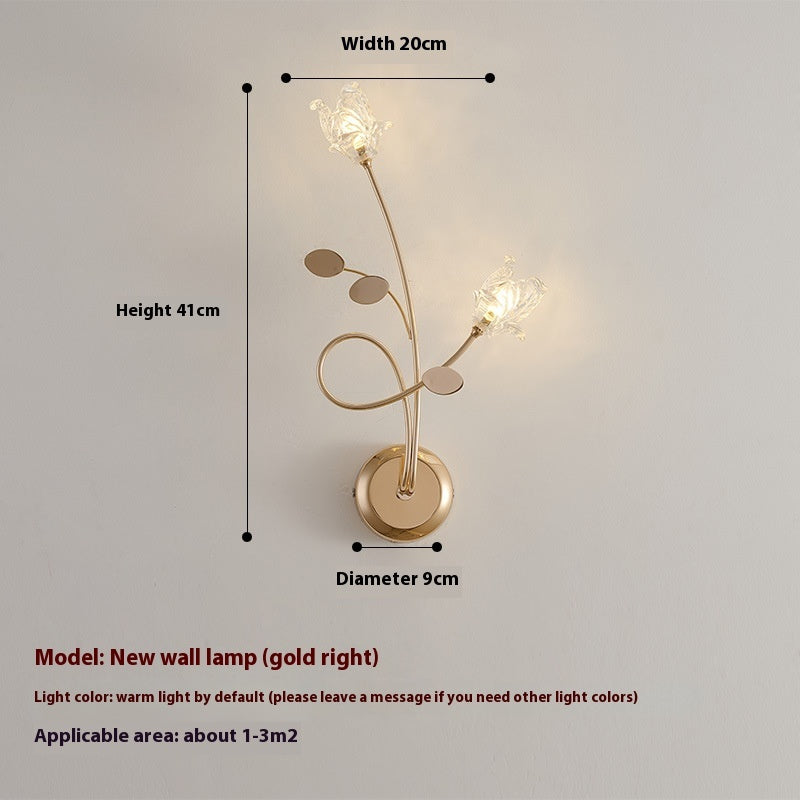Study European Entry Lux Bedside Stairs Aisle Light Warm Wedding Wall Lamp