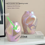 Gold Simple Ceramic Vase Home Flower Arrangement Ornaments