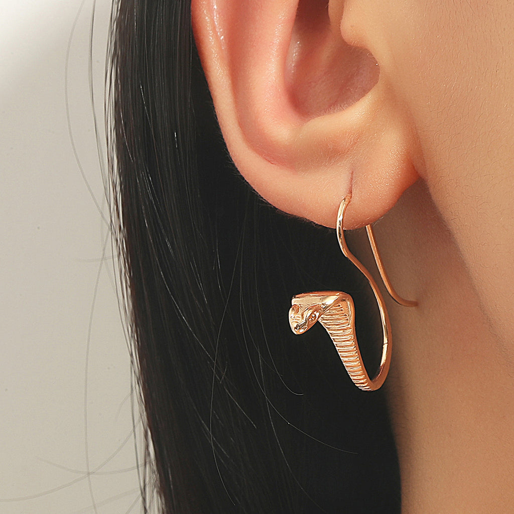 Exaggerated Metal Copper Plated Earring Single Statement