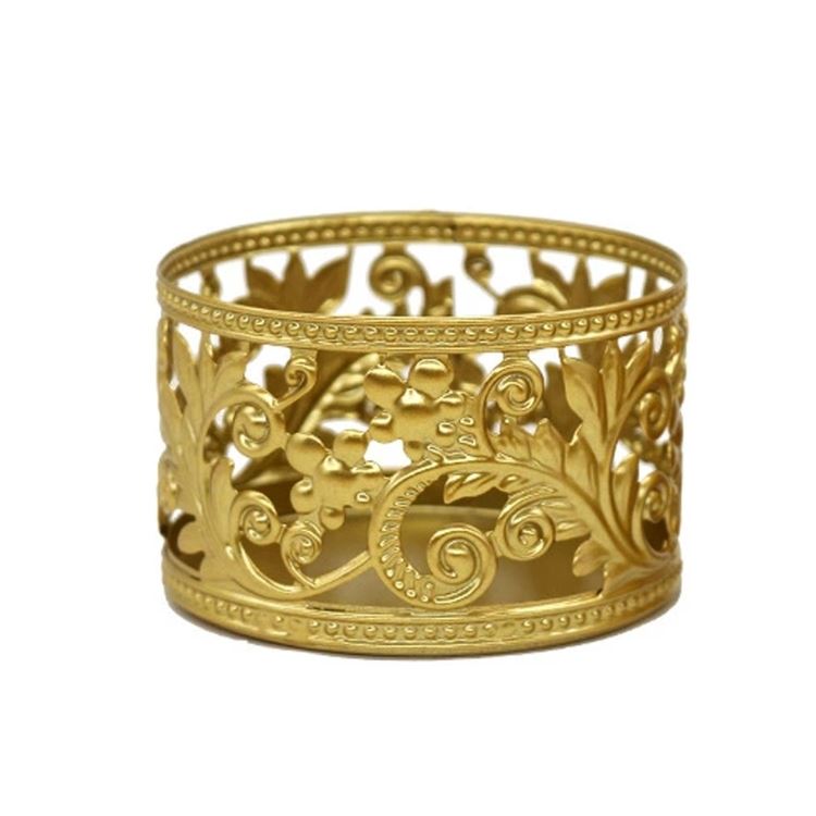 Creative Golden Geometric Hollow Wrought Iron Candle Holder