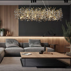 Luxury Crystal Simplicity French Atmosphere Restaurant Branch Chandelier