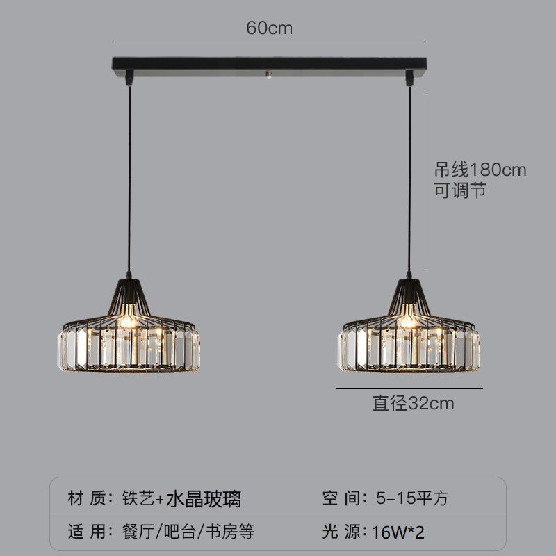 Simple Modern Light Luxury Crystal Creative Sun Lamp Bedroom Bedside Small Droplight