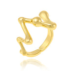 Personality Geometry Little Finger Copper Plating 18K Gold Can Be Adjustable Ring