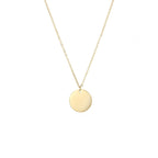Gold Circular Double Layered Pendant Necklace