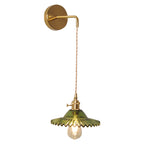 Retro Brass Bedside Lotus Wall Lamp