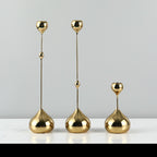 Simple Modern Metal Water Drop Candle Holder Ornament