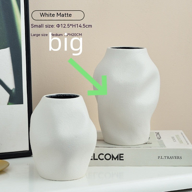 Gold Simple Ceramic Vase Home Flower Arrangement Ornaments