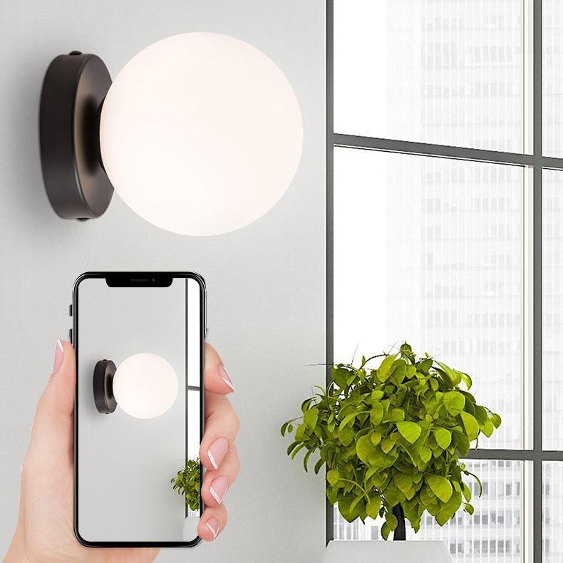 Nordic Simple Round Spherical Wall Lamp