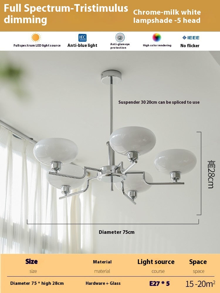 Living Room Chandelier Retro Cream Bedroom Dining Room Lamps