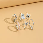 Creative Flower Chain Letter Love Ring