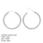 Simple Round Hoop Earring Personality